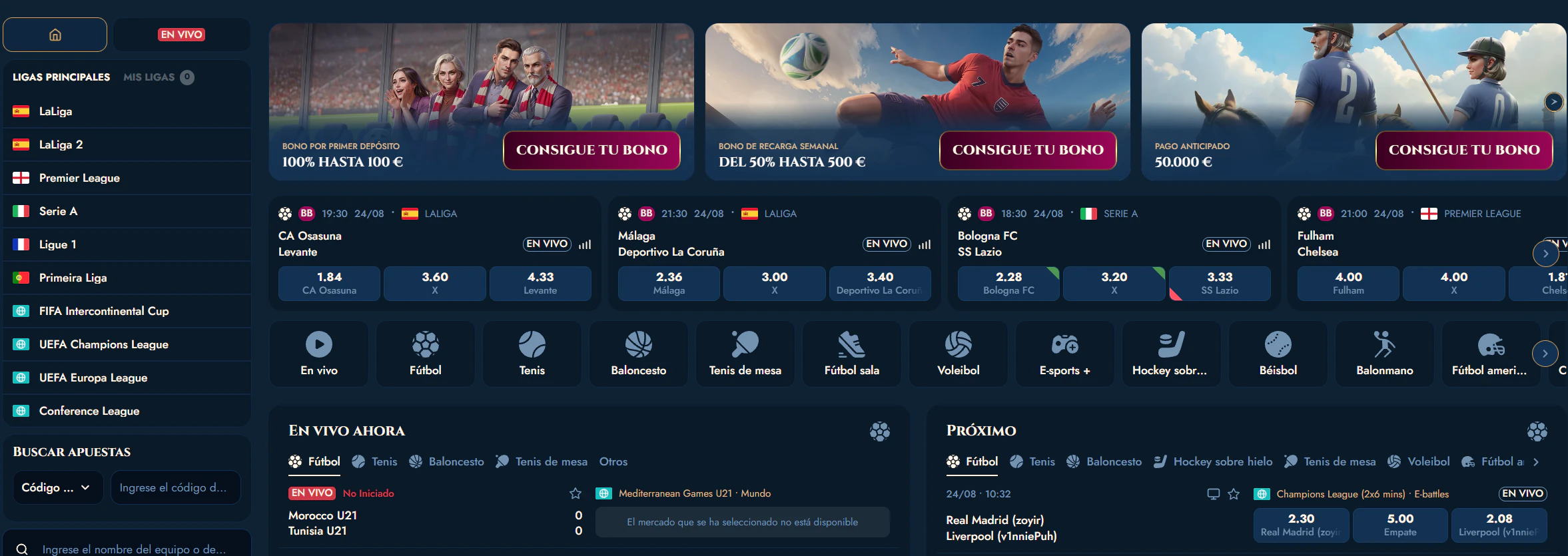RichRoyal Casino apuestas deportivas y eSports