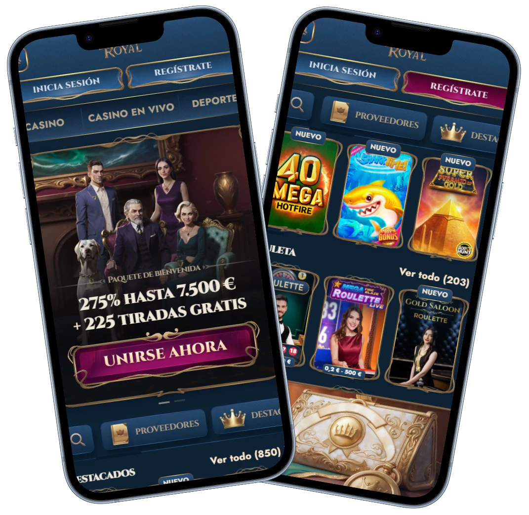 RichRoyal Casino versión móvil con bono de bienvenida